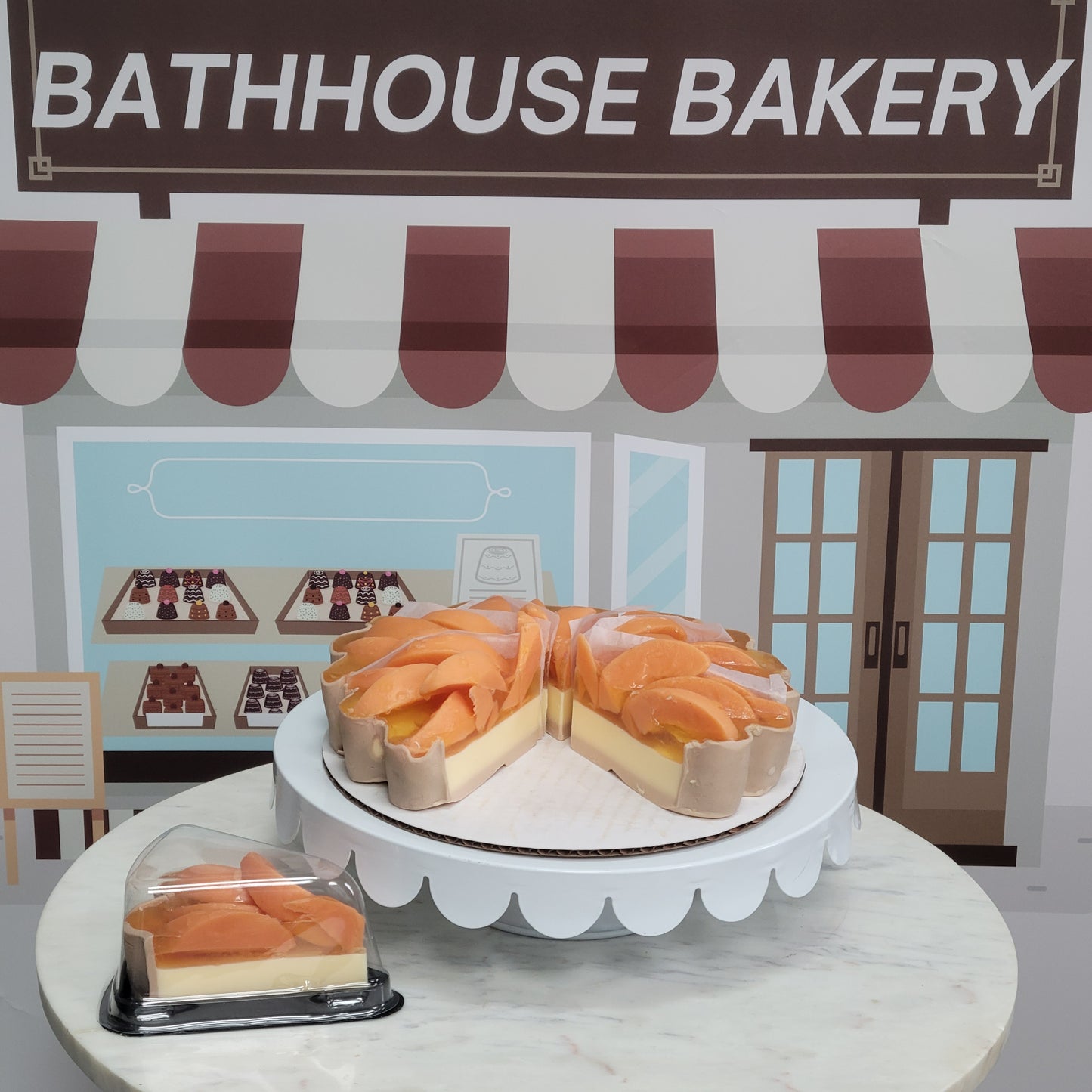 PEACH CHEESECAKE SOAP SLICE